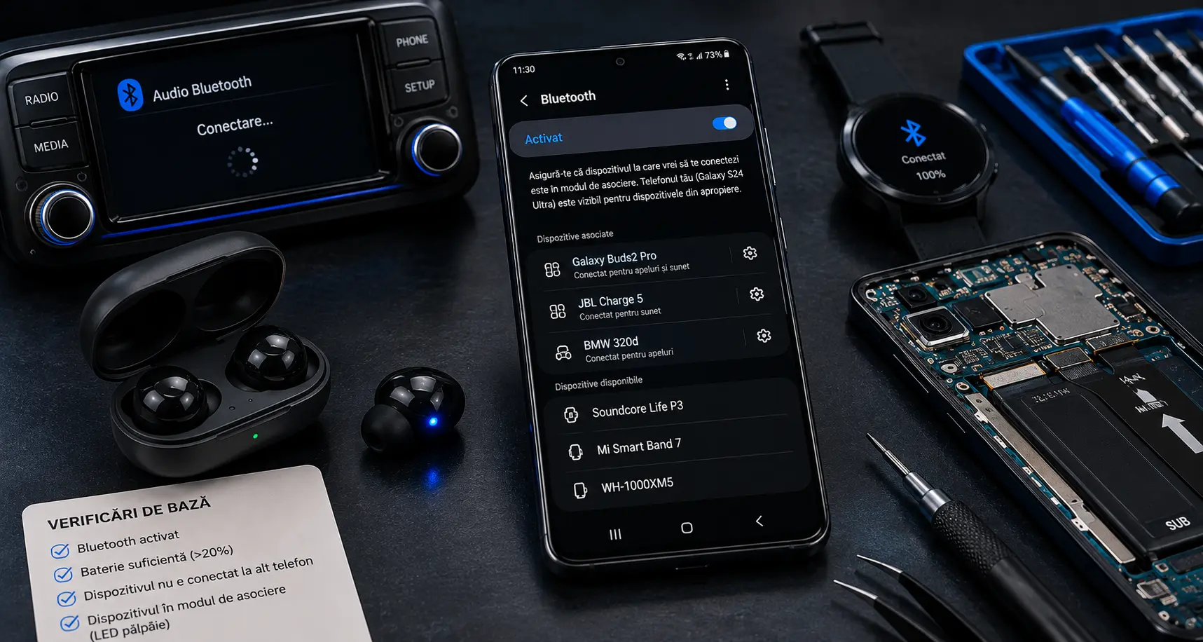 Probleme de conectare Bluetooth pe Samsung? Cauze și soluții dacă telefonul nu se conectează Probleme de conectare Bluetooth pe Samsung? Cauze și soluții dacă telefonul nu se conectează