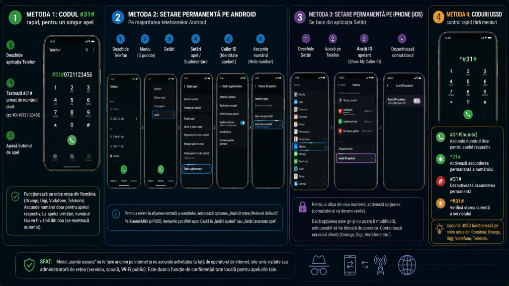 Cum suni cu număr ascuns? Metode simple pentru Android și iPhone Cum suni cu număr ascuns? Metode simple pentru Android și iPhone