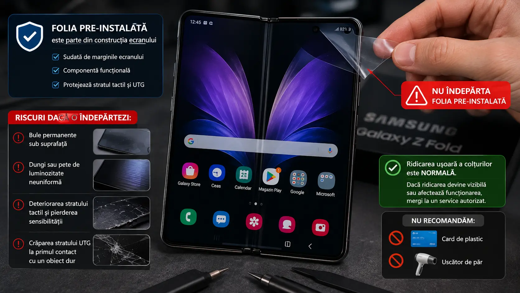 Cum folosești corect un telefon pliabil? Recomandări pentru protejarea ecranului și utilizarea zilnică Cum folosești corect un telefon pliabil? Recomandări pentru protejarea ecranului și utilizarea zilnică