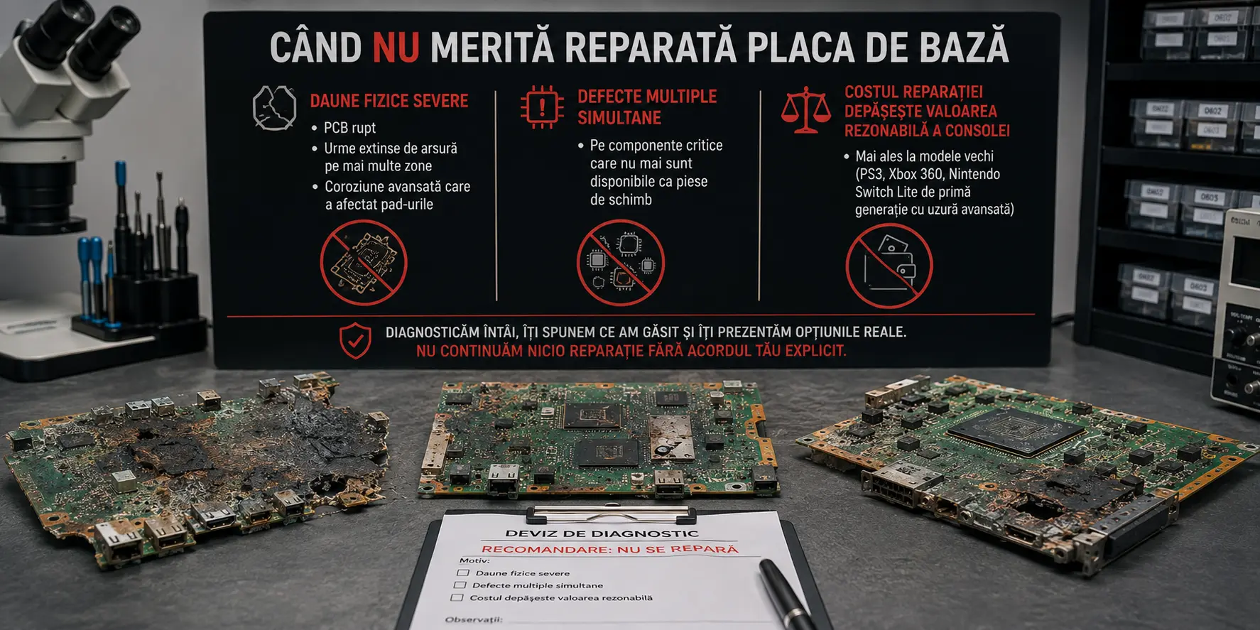 Cum se repară o placă de bază de consolă într-un service profesionist? Etapele procesului de reparație Cum se repară o placă de bază de consolă într-un service profesionist? Etapele procesului de reparație