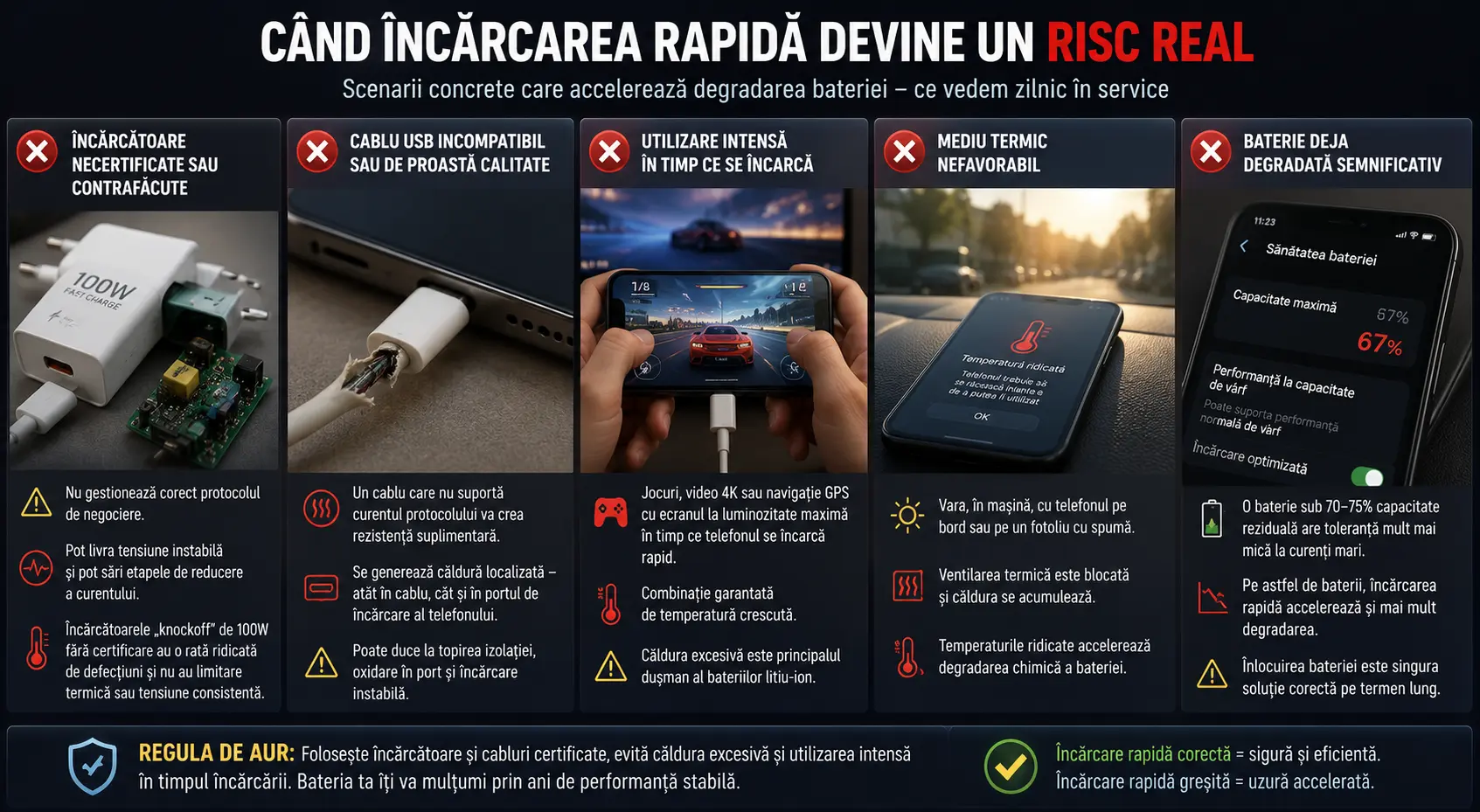 Încărcare rapidă baterie telefon: cum funcționează și când poate afecta acumulatorul Încărcare rapidă baterie telefon: cum funcționează și când poate afecta acumulatorul