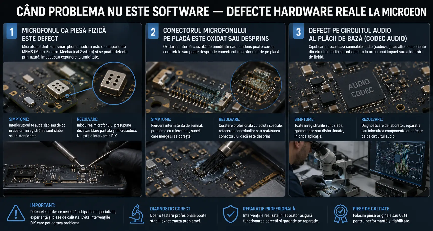 Probleme microfon telefon: de ce nu se aude bine și cum le poți remedia Probleme microfon telefon: de ce nu se aude bine și cum le poți remedia