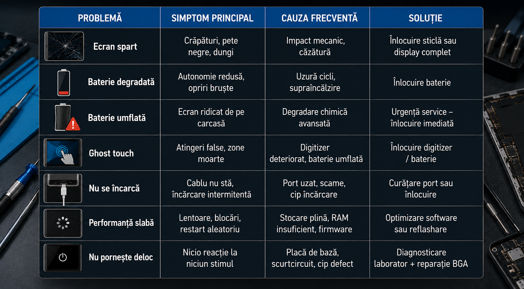 Cele mai frecvente probleme la tablete: cauze, simptome și soluții Cele mai frecvente probleme la tablete: cauze, simptome și soluții