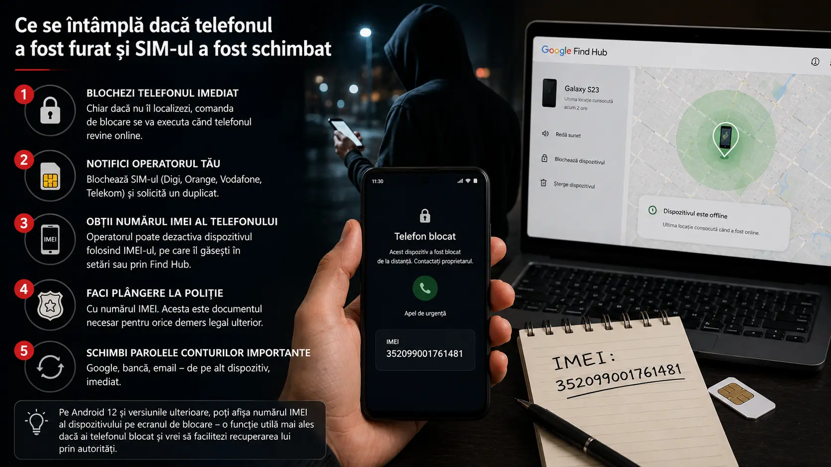 Telefon pierdut Google: cum localizezi, blochezi sau ștergi datele de la distanță Telefon pierdut Google: cum localizezi, blochezi sau ștergi datele de la distanță