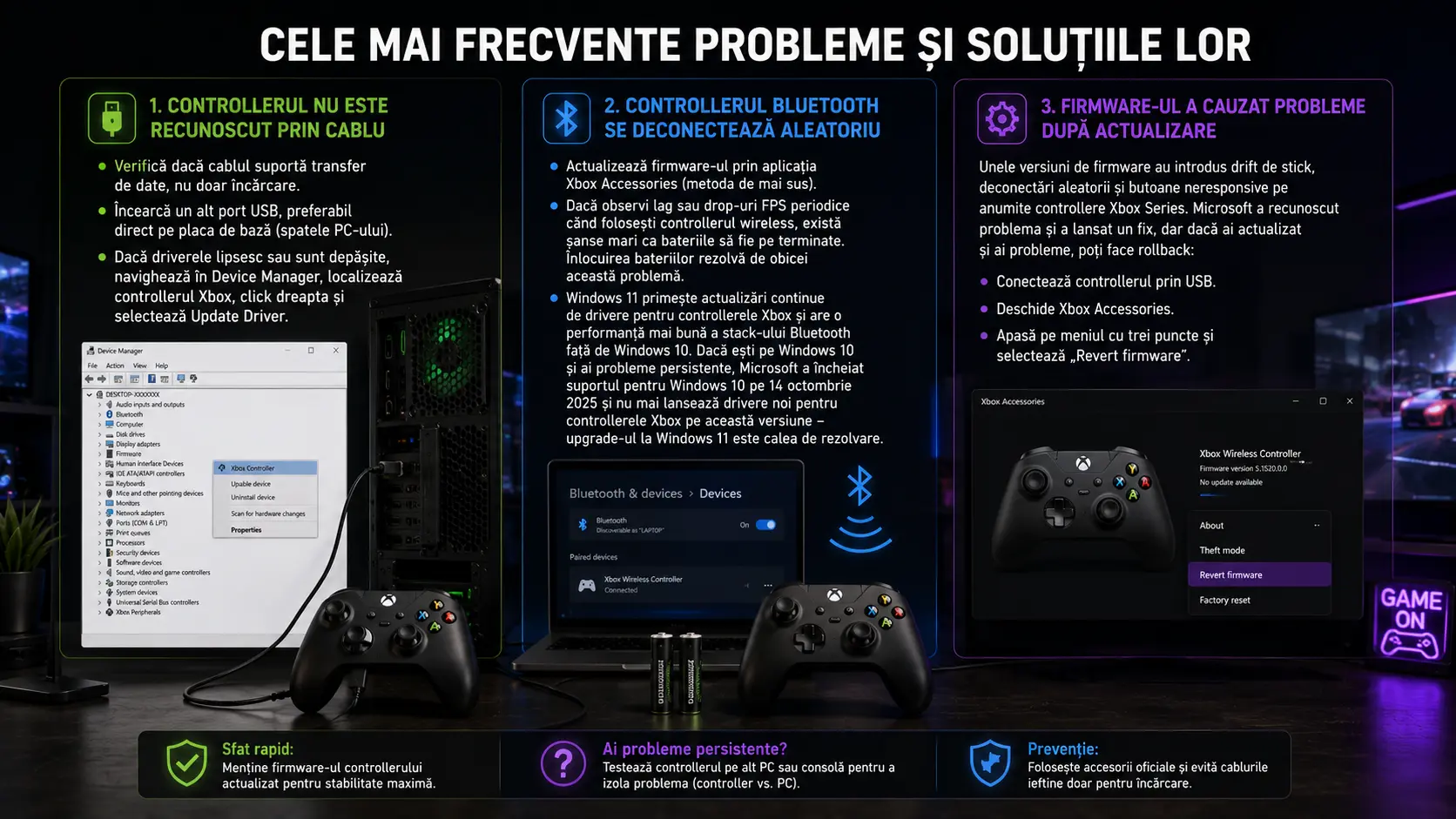 Cum conectezi un controller Xbox la PC sau laptop — ghid pas cu pas (toate metodele, 2026) Cum conectezi un controller Xbox la PC sau laptop — ghid pas cu pas (toate metodele, 2026)