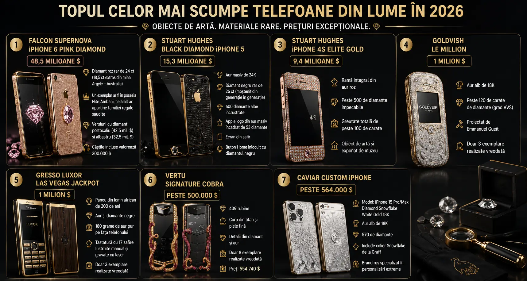 Cele mai scumpe telefoane din lume: cât costă și ce le face atât de exclusiviste Cele mai scumpe telefoane din lume: cât costă și ce le face atât de exclusiviste