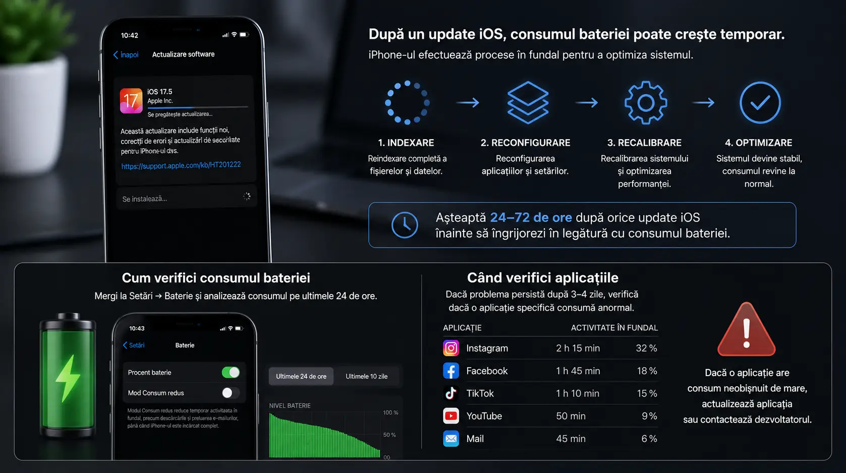 De ce mi se descarcă bateria la telefon repede pe iPhone: cauze și soluții reale De ce mi se descarcă bateria la telefon repede pe iPhone: cauze și soluții reale
