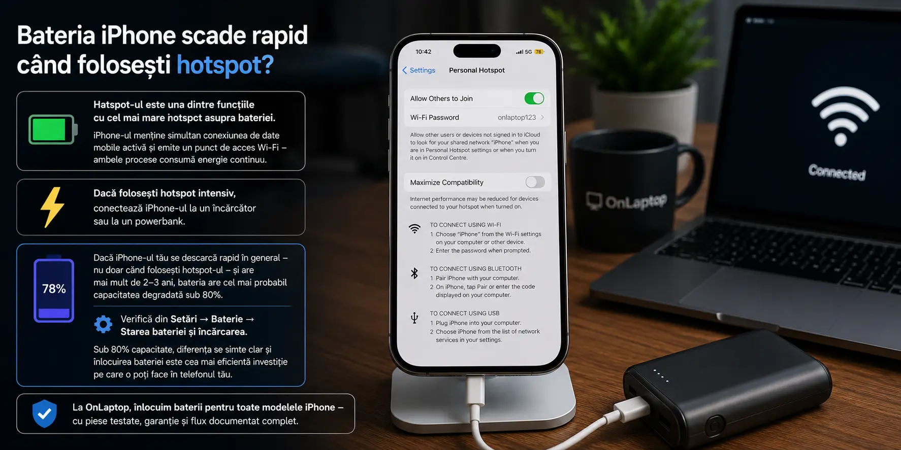Cum faci hotspot pe iPhone și partajezi conexiunea la internet Cum faci hotspot pe iPhone și partajezi conexiunea la internet