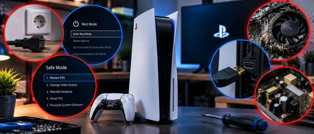 Consola PS5 nu pornește? Cauze posibile și ce poți face Consola PS5 nu pornește? Cauze posibile și ce poți face