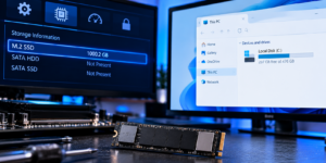 1.SSD-ul este detectat în BIOS, dar nu apare în Windows